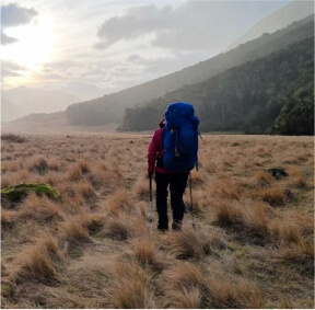 GoSkills member hiking