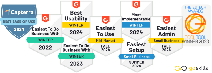 GoSkills ease of use badges