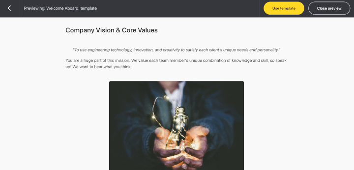 GoSkills onboarding course template