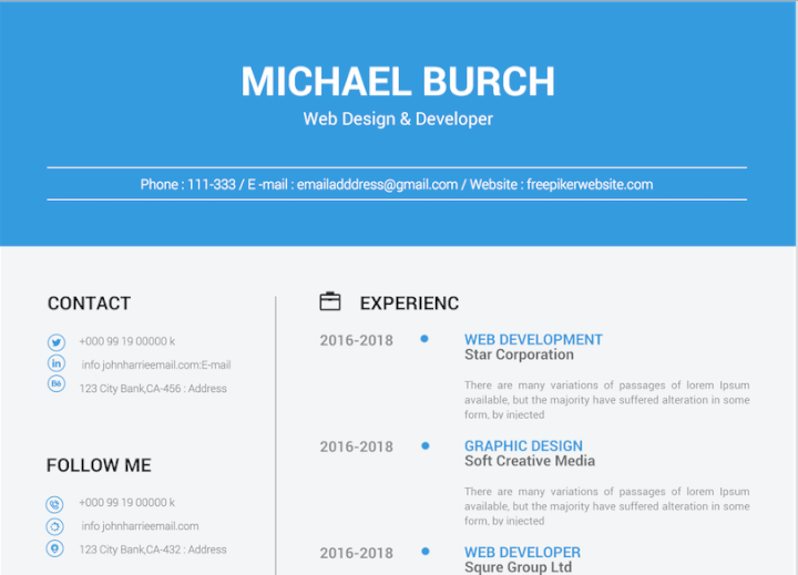 word resume templates - UX resume template