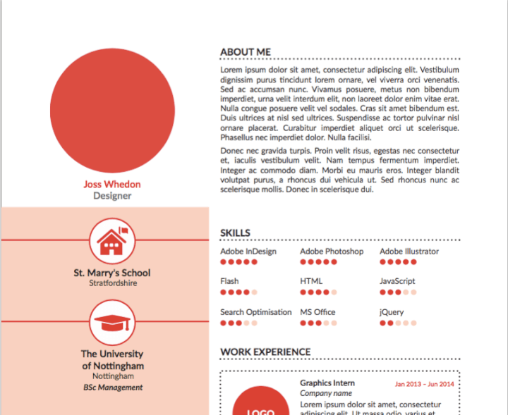 word resume templates - colorful Infographic resume template