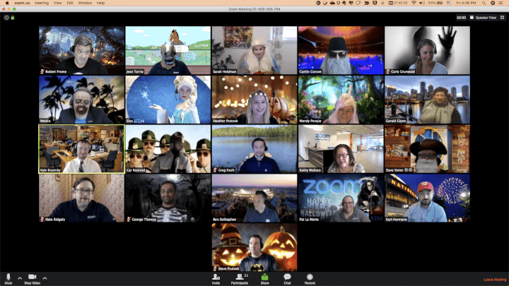 halloween themed zoom call