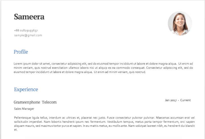 word resume templates - minimalist resume template