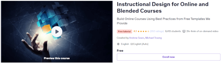 udemy instructional design course