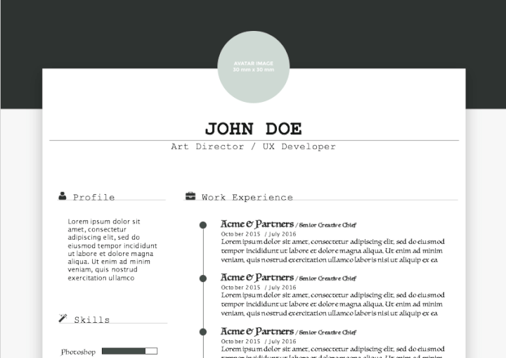 word resume templates - creative profile resume template