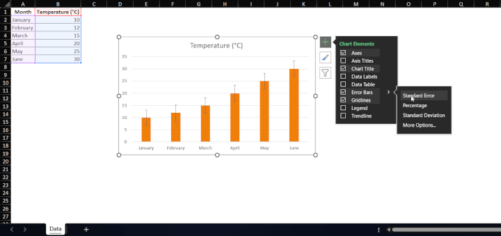 add standard error bar